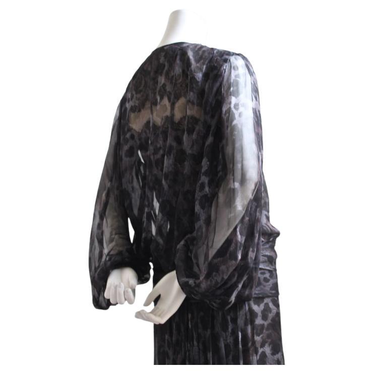 Black 1989 YVES SAINT LAURENT haute couture silk RUNWAY dress   For Sale