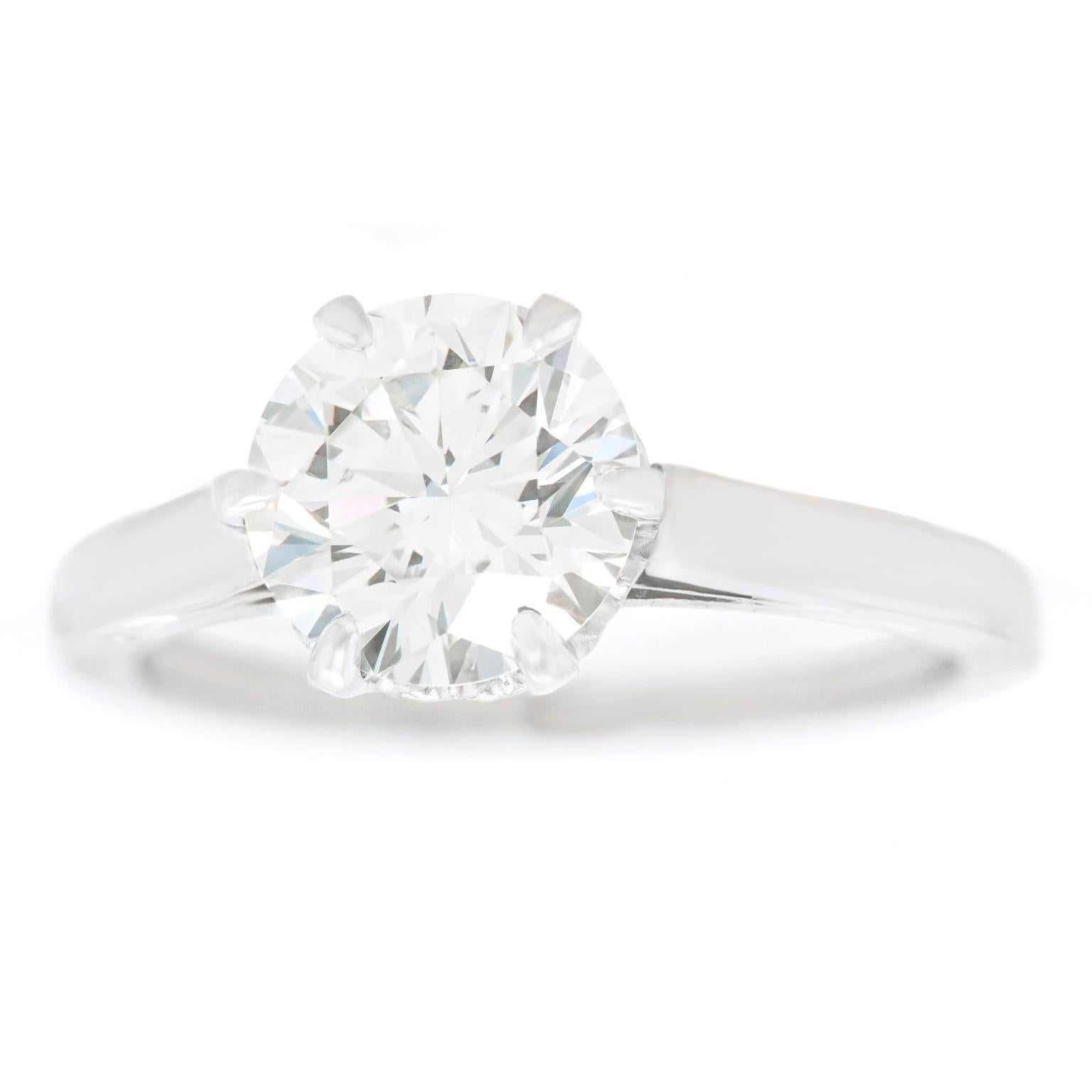 1.98ct G VVS2 Diamond-Set Platinum Engagement Ring For Sale 6