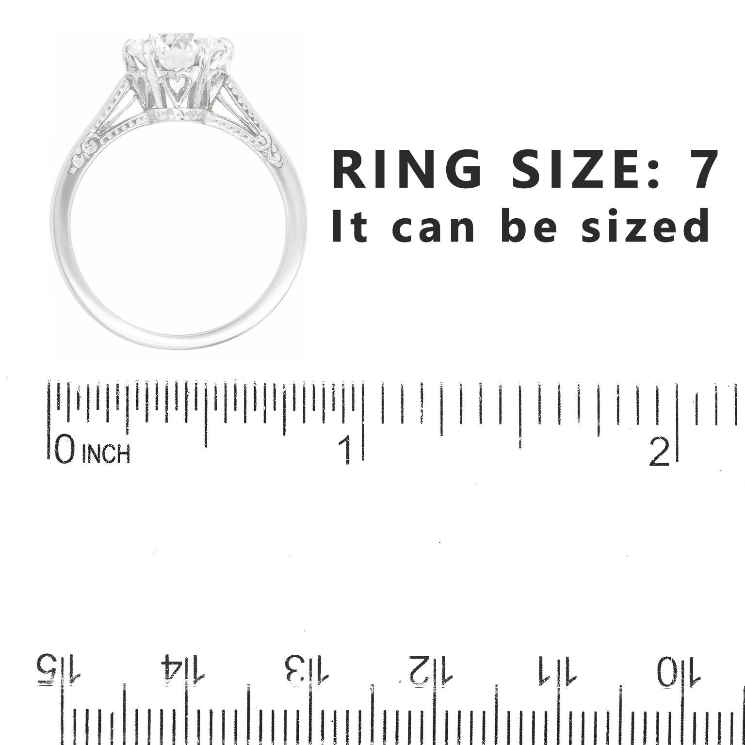Women's 1.98ct G VVS2 Diamond-Set Platinum Engagement Ring For Sale