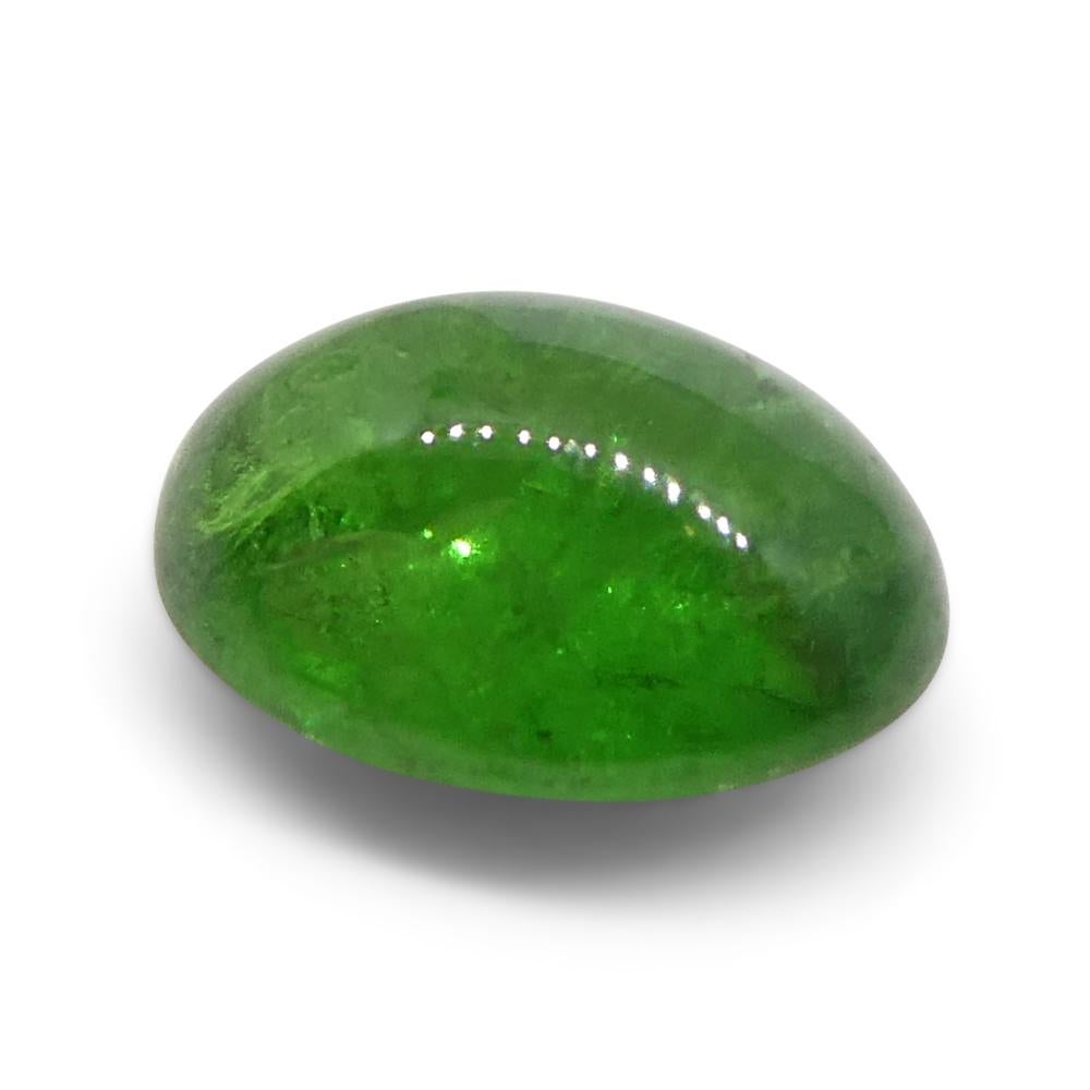 1.98ct Oval Cabochon Green Tsavorite Garnet from Kenya, Unheated For Sale 6