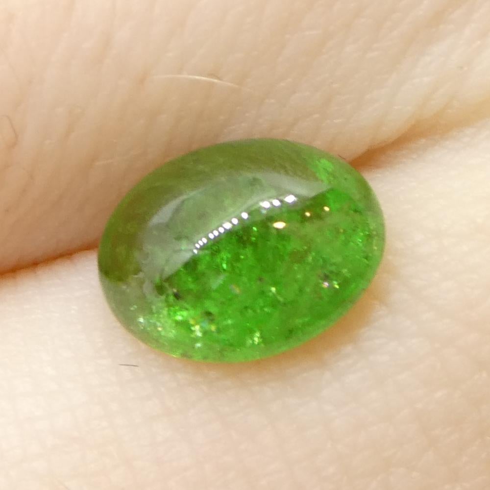 1.98ct Oval Cabochon Green Tsavorite Garnet from Kenya, Unheated For Sale 1