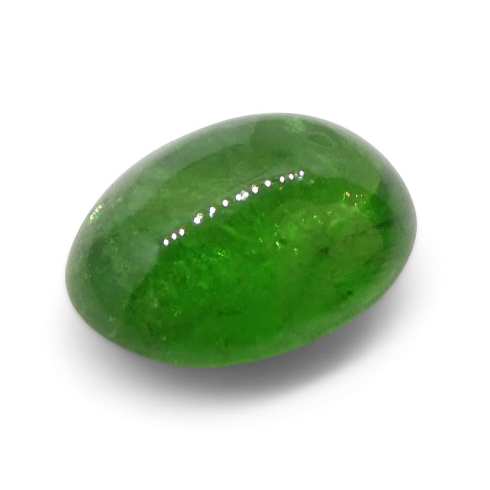 1.98ct Oval Cabochon Green Tsavorite Garnet from Kenya, Unheated For Sale 4