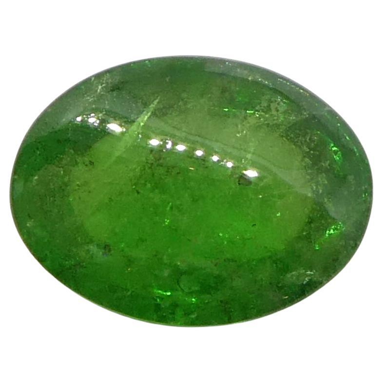 1.98ct Oval Cabochon Green Tsavorite Garnet from Kenya, Unheated For Sale