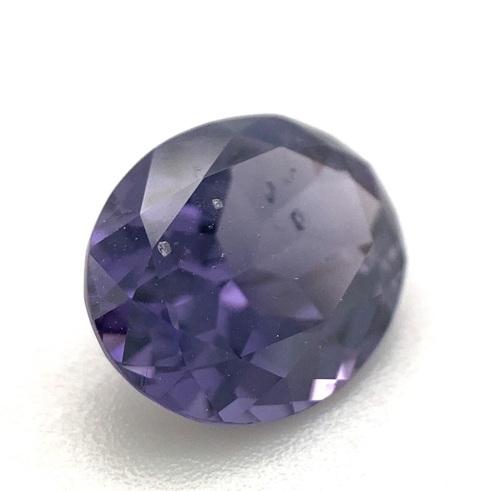 1.98ct Oval Purple Spinel GIA Certified Unheated In New Condition For Sale In Toronto, Ontario