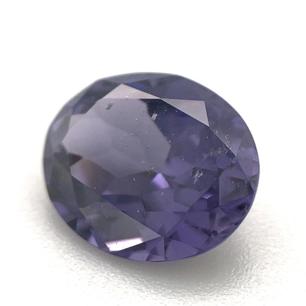 Women's or Men's 1.98ct Oval Purple Spinel GIA Certified Unheated For Sale