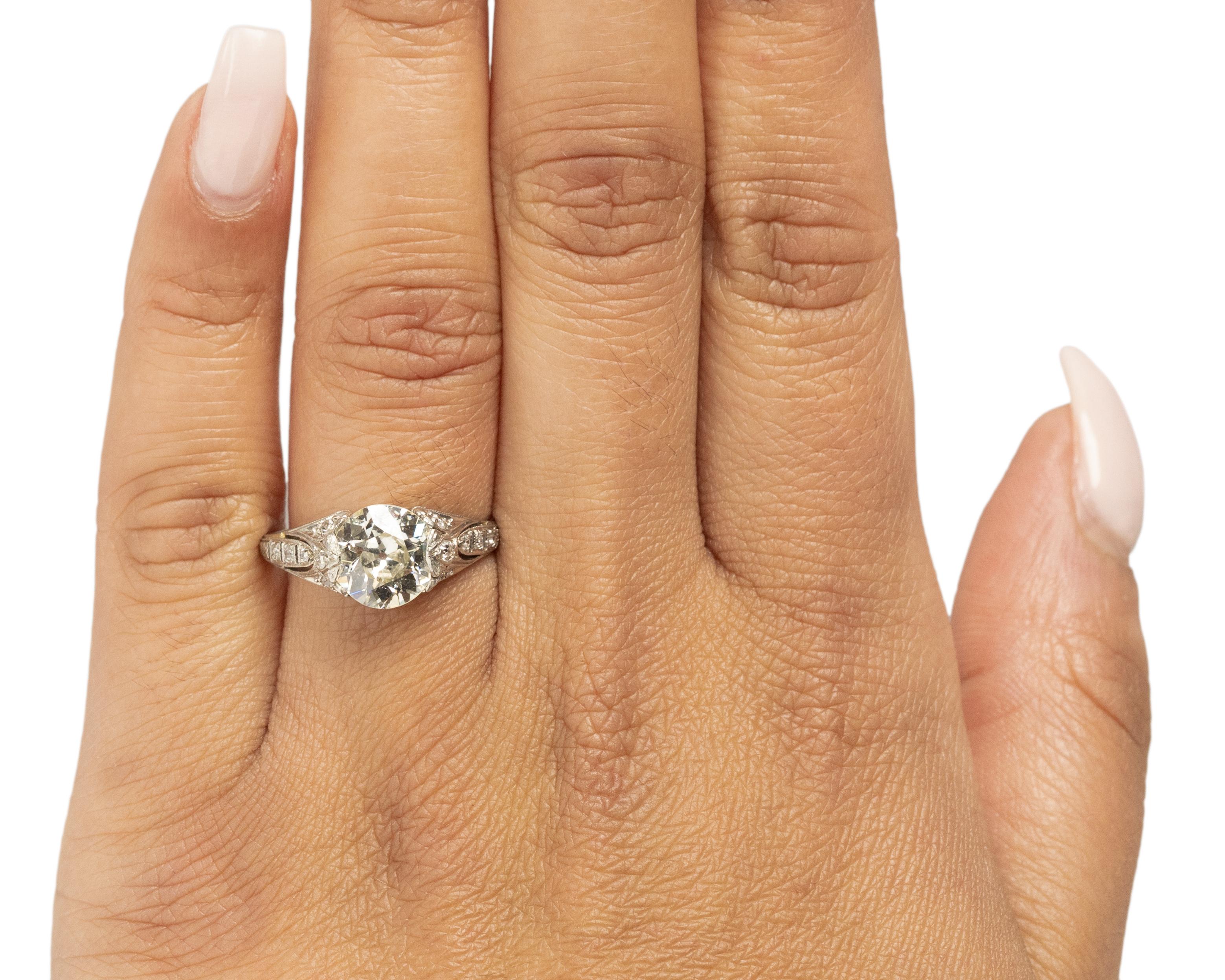 1,99 Karat Art Deco Diamant Platin Verlobungsring im Zustand „Gut“ im Angebot in Atlanta, GA
