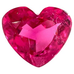 1.99 Carat Pink Rubellite Tourmaline, Heart Shape, Unset Loose Gemstone