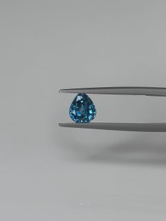 1.99 Carat Pear-Shaped Natural Ocean Blue Zircon