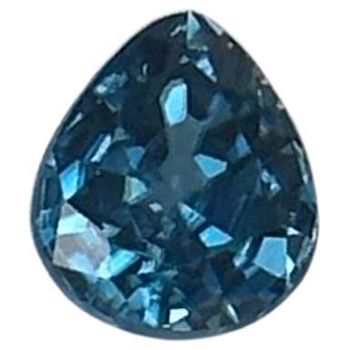 1.99 Carat Pear-Shaped Natural Ocean Blue Zircon For Sale