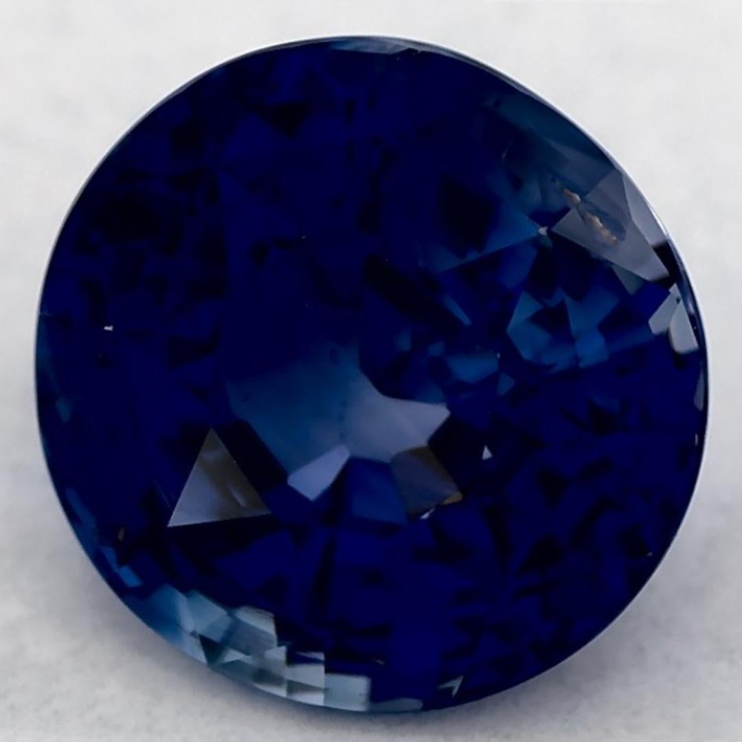 1.99 Ct Blue Sapphire Round Loose Gemstone (Rundschliff) im Angebot