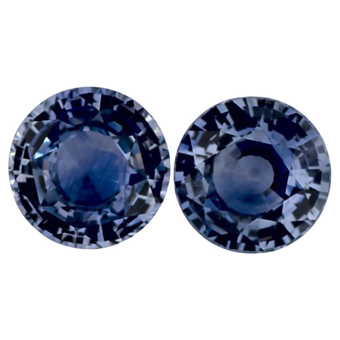 1.99 Ct Blue Sapphire Round Loose Gemstone