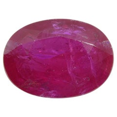 1.99 Ct Oval Ruby GIA Certified Mozambique