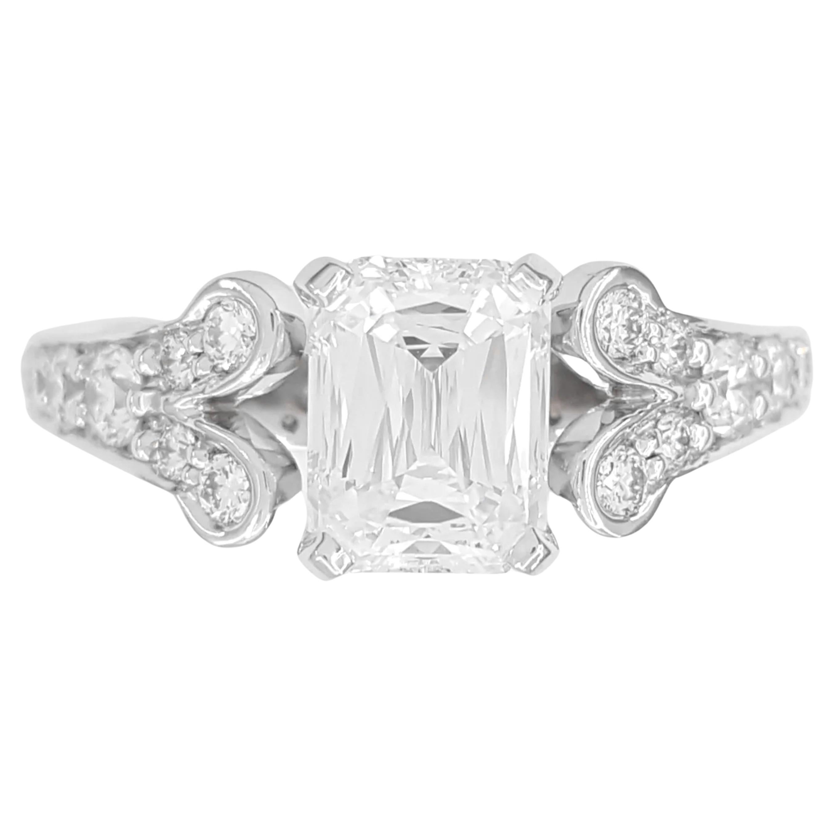 2 Carat Princess Cut  Rectangular Brilliant Diamond Engagement Ring