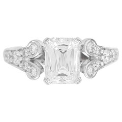 2 Carat Princess Cut  Rectangular Brilliant Diamond Engagement Ring
