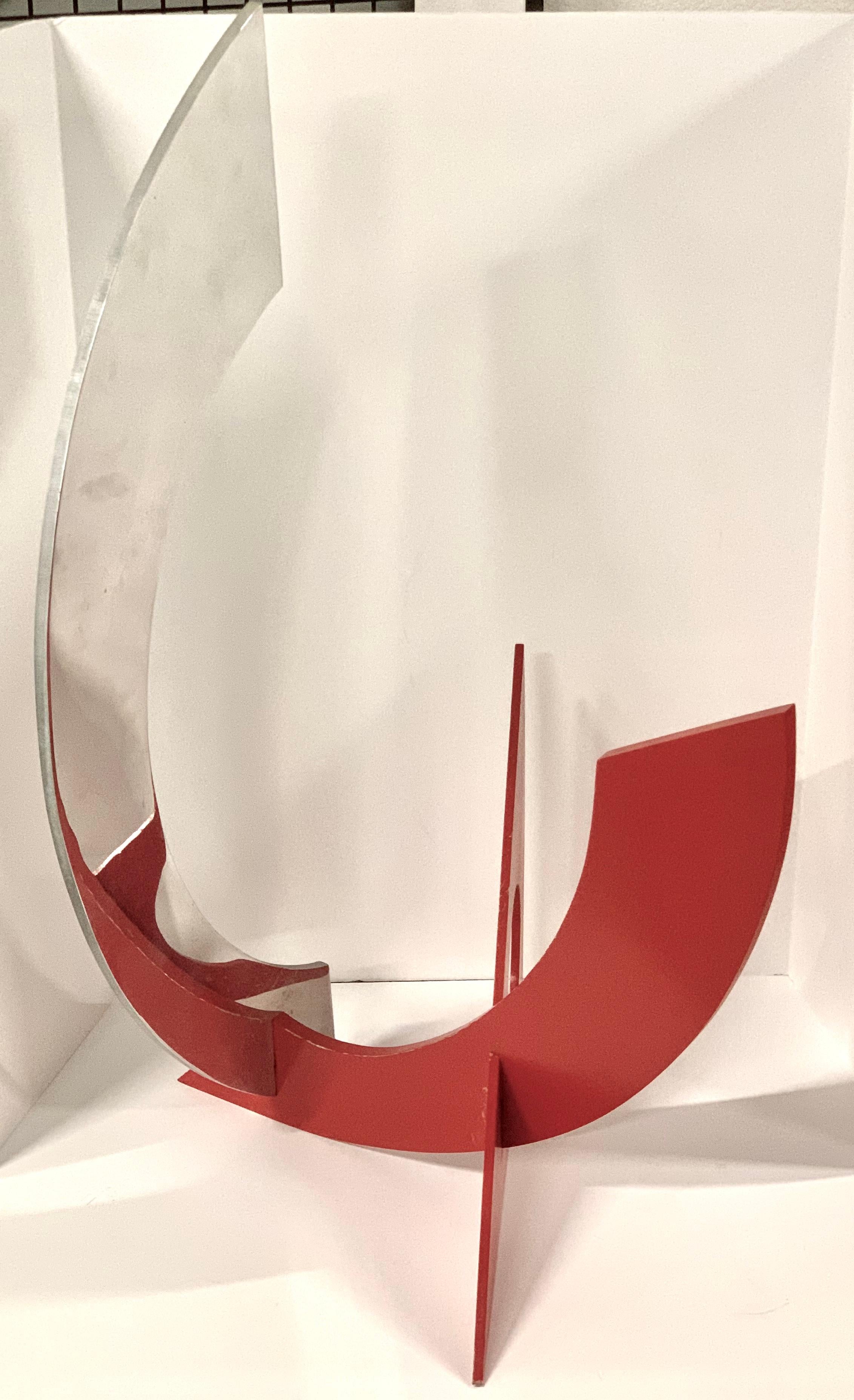 American 1990 Aluminum Frank Riggs Geometric Sculpture For Sale