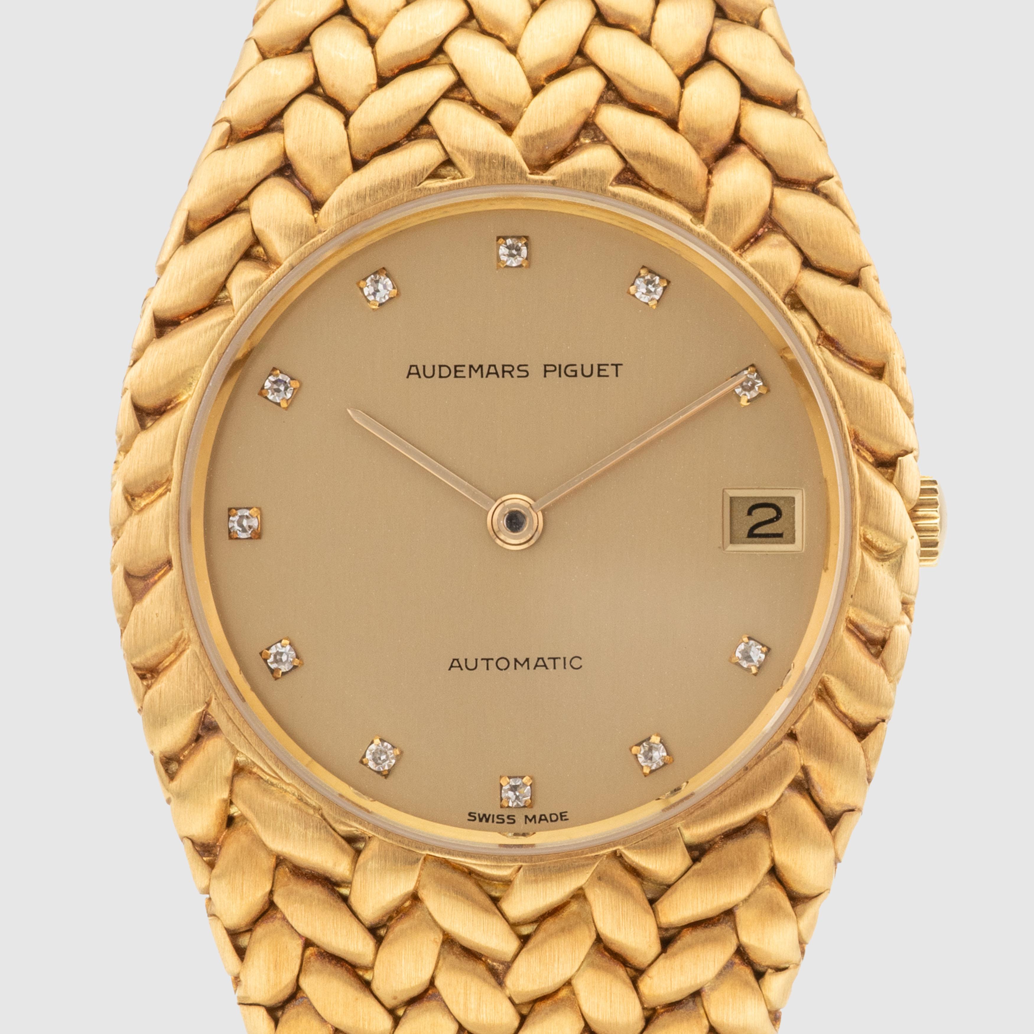 1990 Audemars Piguet Cobra Or Jaune Cadran Diamant Ref. 5403BA Excellent état - En vente à Dubai, AE