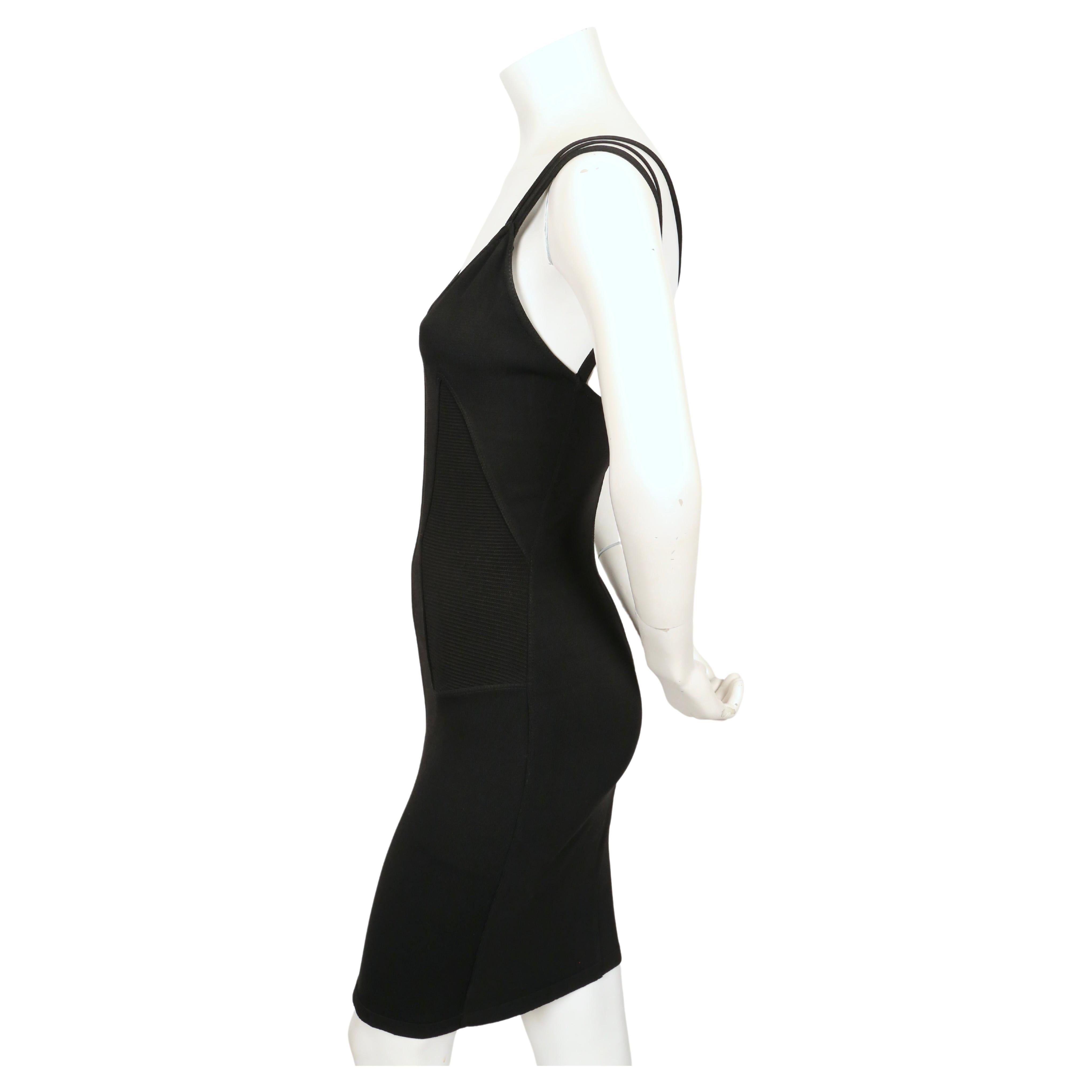 1990 AZZEDINE ALAIA black runway dress with strappy back For Sale 1