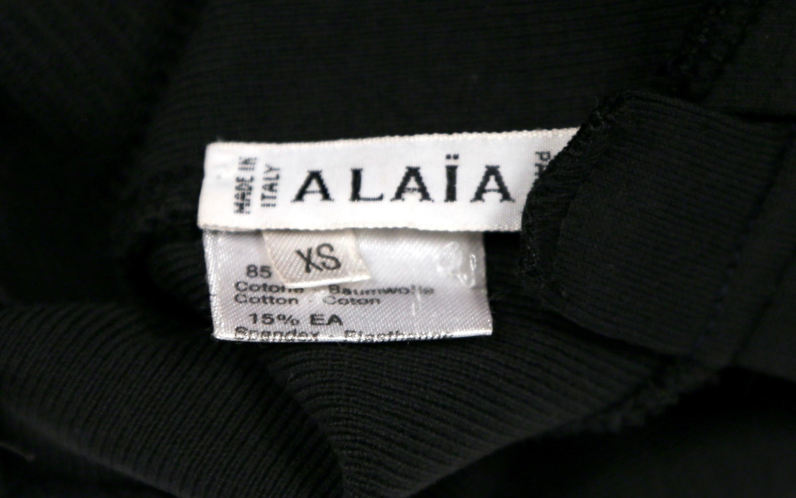1990 AZZEDINE ALAIA black runway dress with strappy back For Sale 2