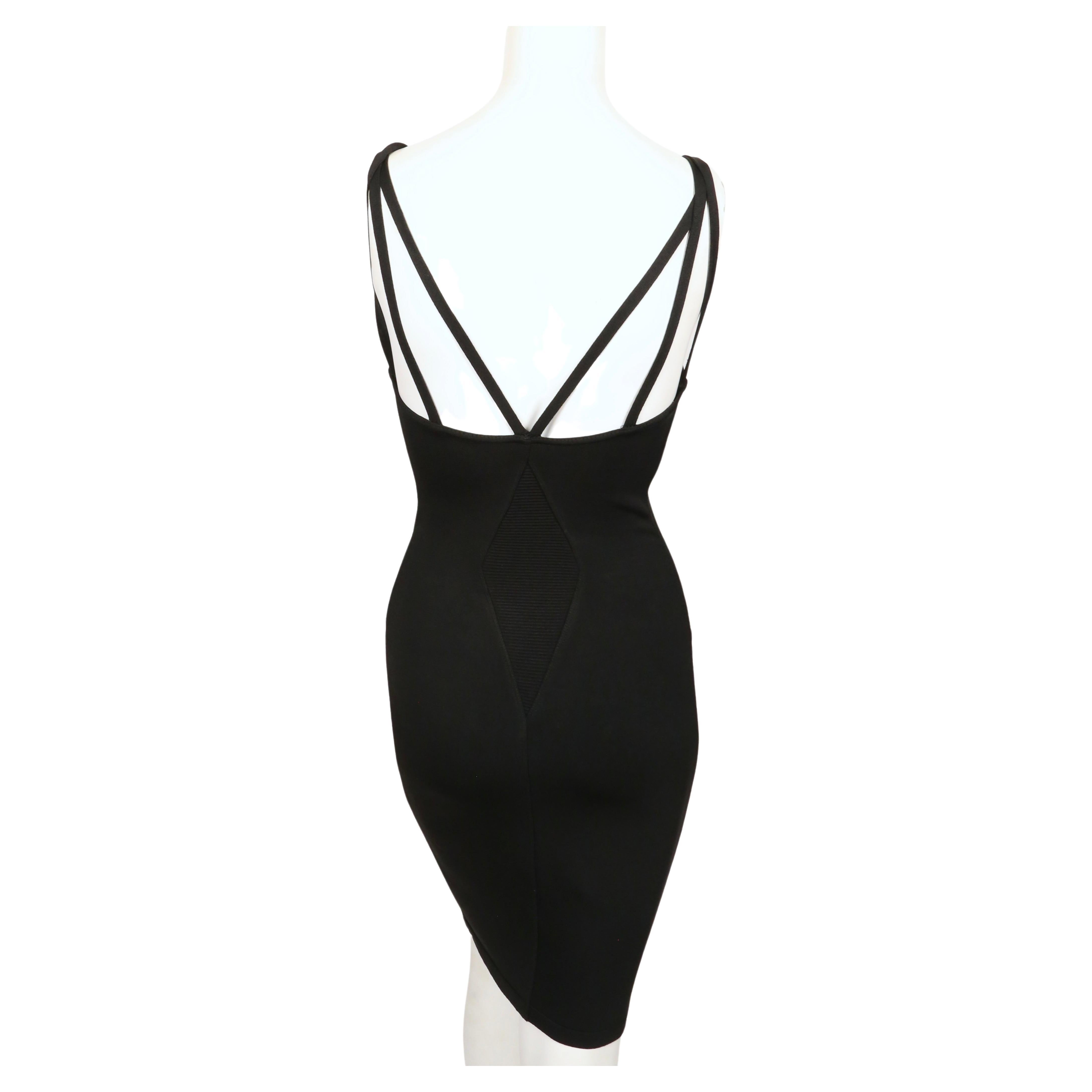 1990 AZZEDINE ALAIA black runway dress with strappy back For Sale 3