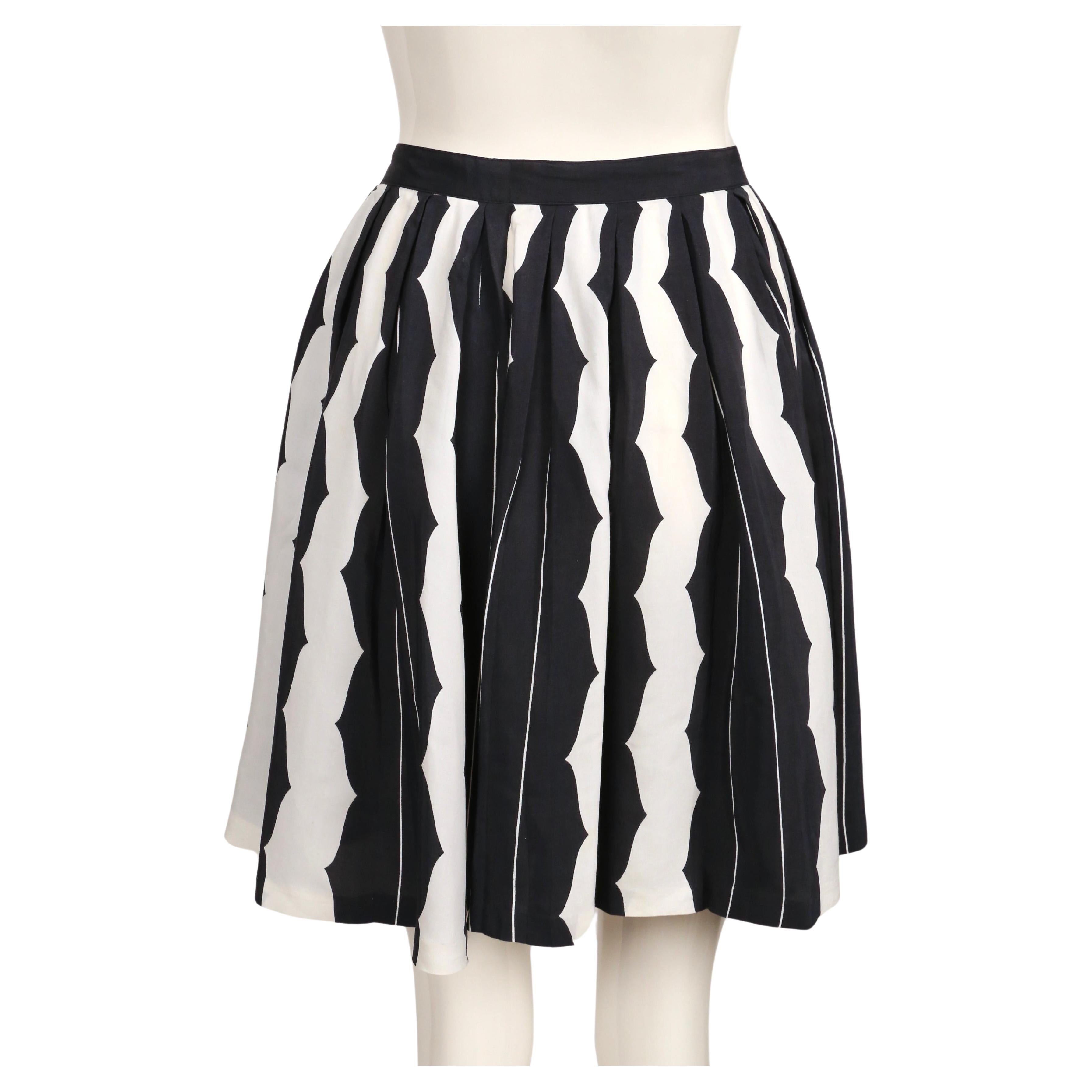 AZZEDINE ALAÏA jupe de défilé imprimée bleu marine profond 1990 en vente 2