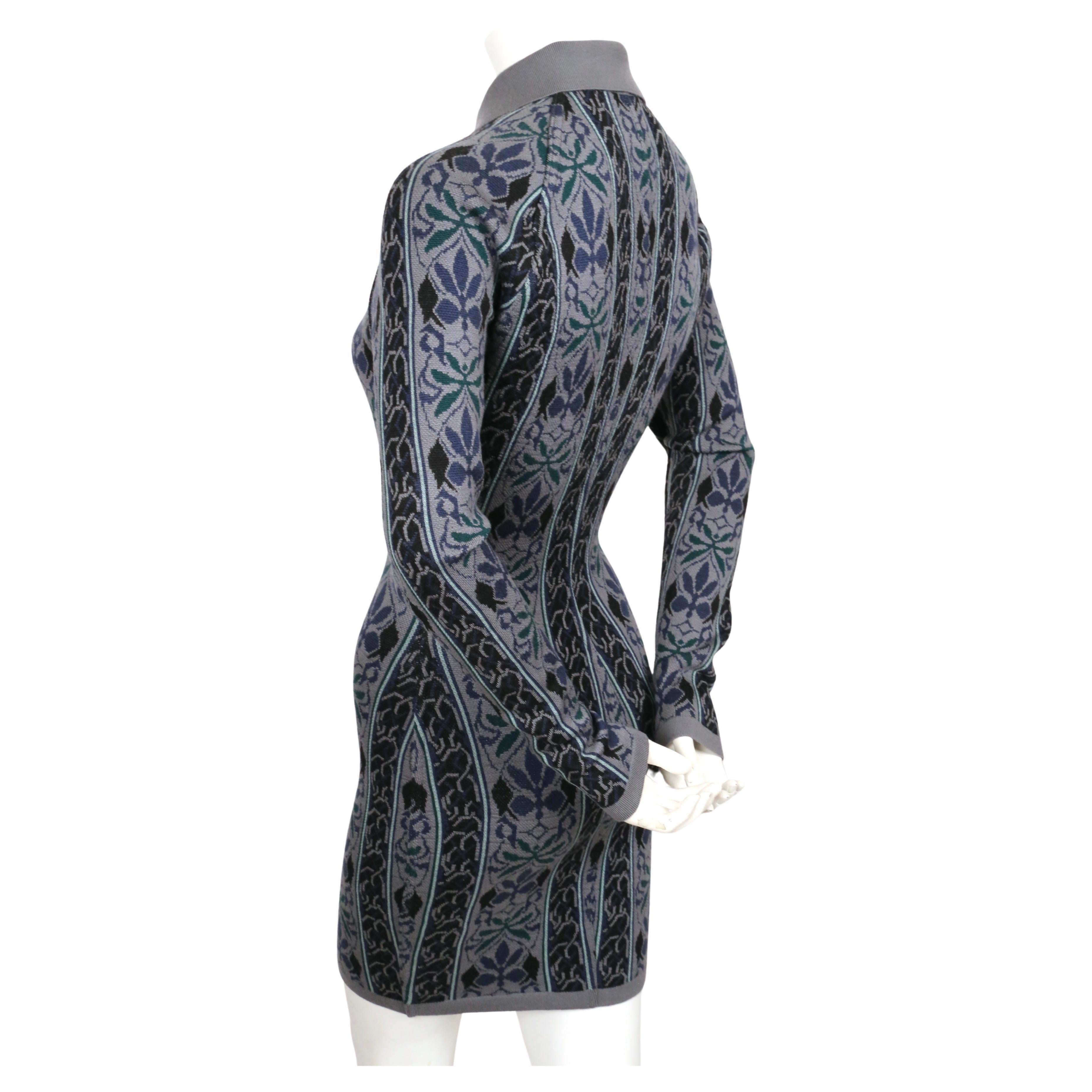 1990 Azzedine Alaia woven abstract floral mini RUNWAY dress In Excellent Condition For Sale In San Fransisco, CA