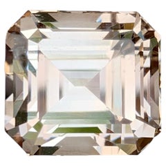 19.90 Carat Natural Loose Light Golden Color Topaz Emerald Cut Pakistan Gemstone
