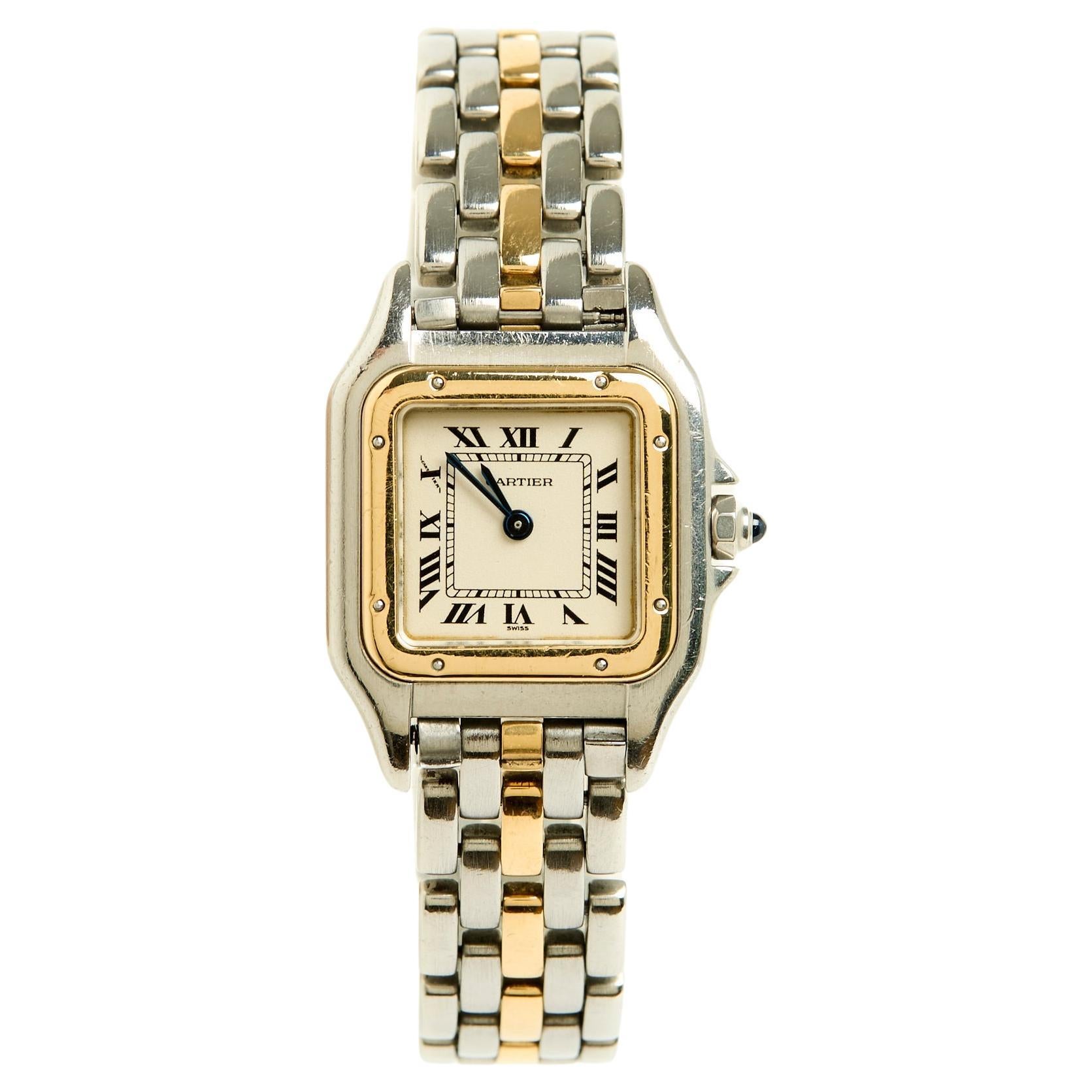 1990 Cartier Panthere Lady Steel Gold Box Papers