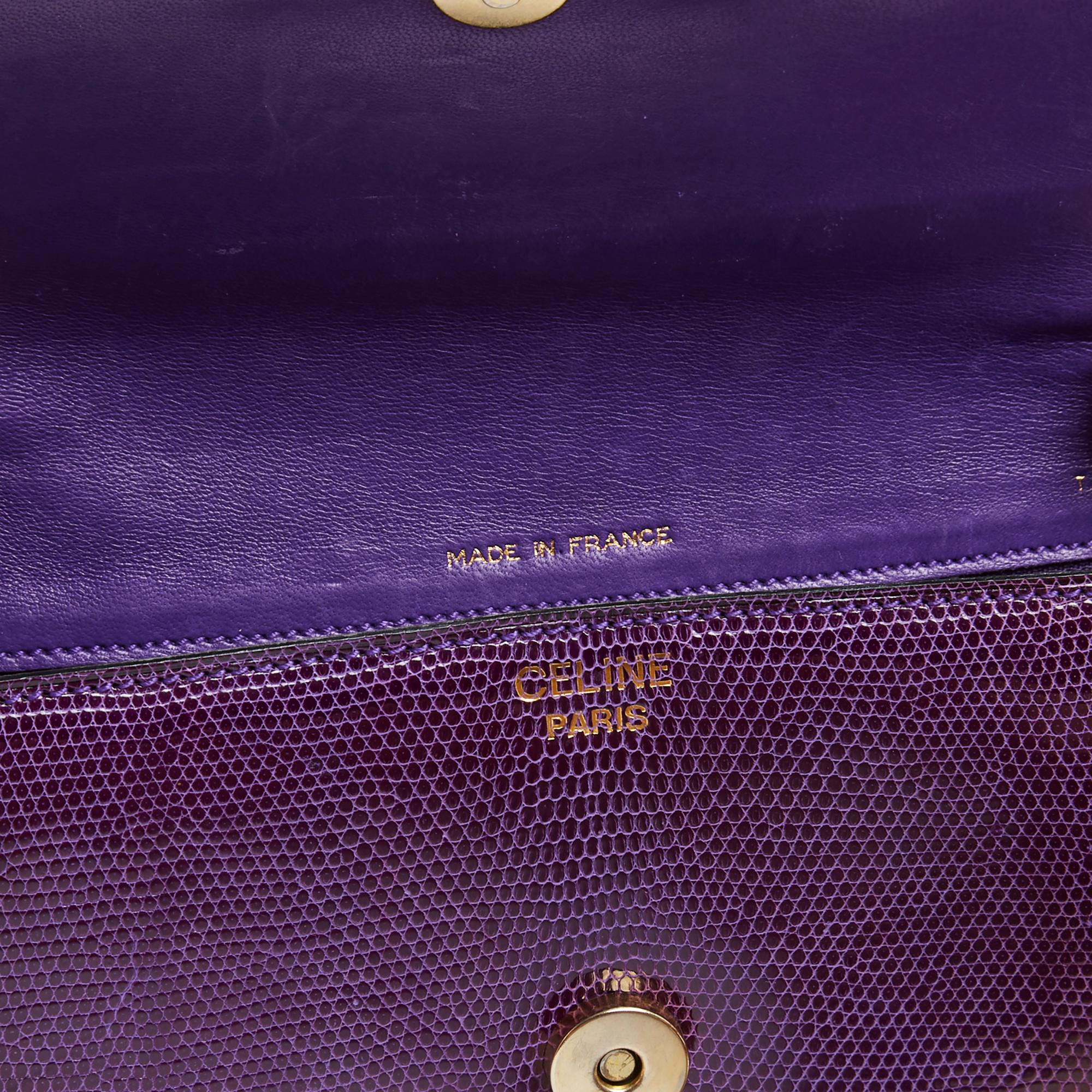 1990 Celine Purple Precious bag clutch 1