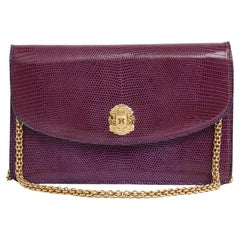 Vintage 1990 Celine Purple Precious bag clutch