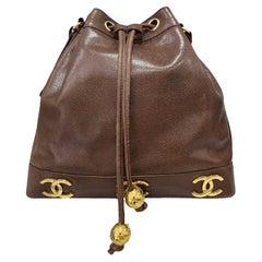 1990 Chanel Bucket Triple CC Retro Shoulder Bag