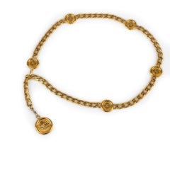 1990 Chanel Golden CC Medallion Belt
