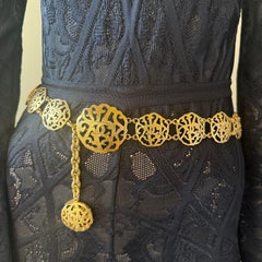 1990 Chanel Golden Filigree Belt