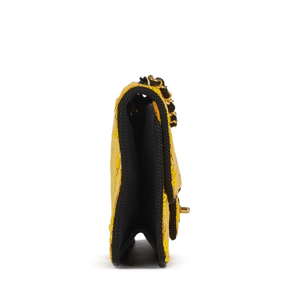 yellow sequin bag