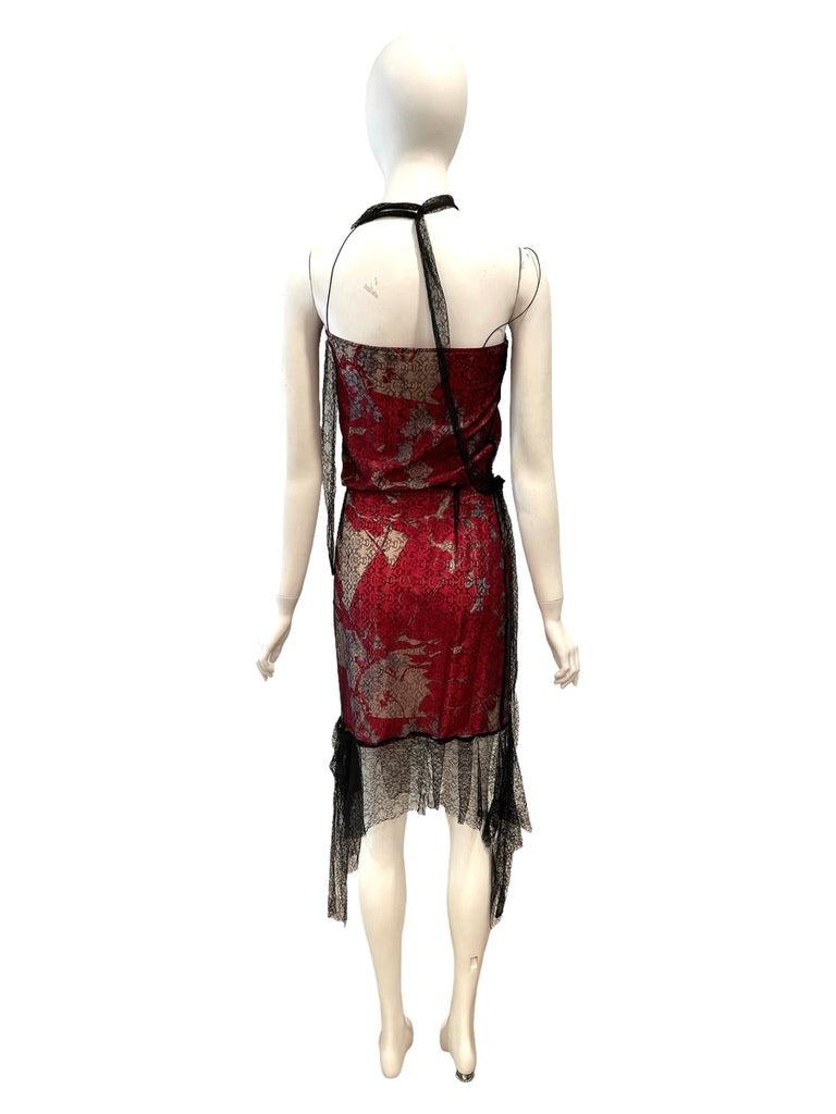 1990 Christian Lacroix Lace Dress In Excellent Condition For Sale In Austin, TX