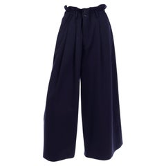 1990 Comme des garcons High Waisted Wool Drawstring Paper Bag Waist Trousers