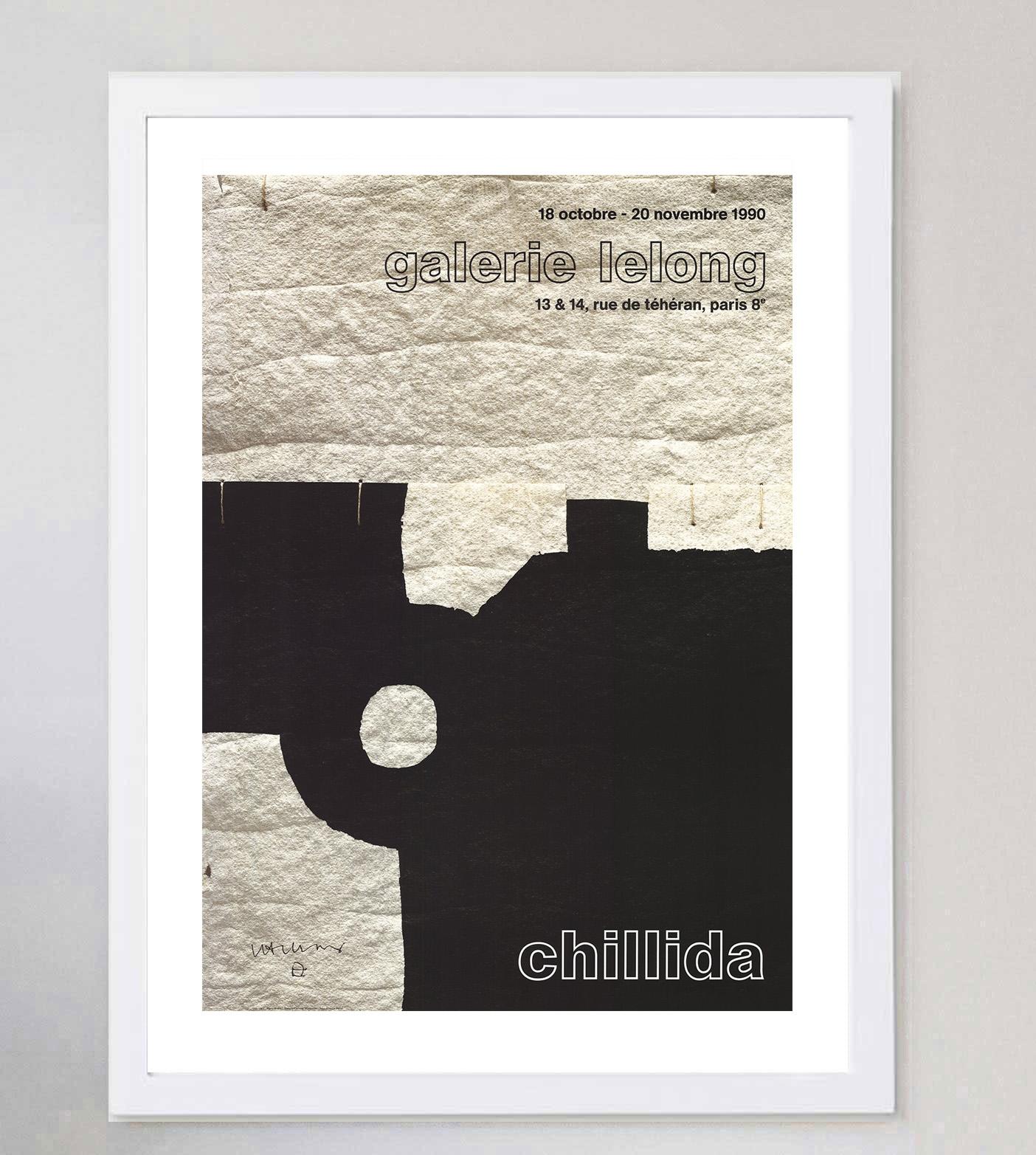 Francese 1990 Eduardo Chillida - Galerie Lelong Poster originale d'epoca in vendita