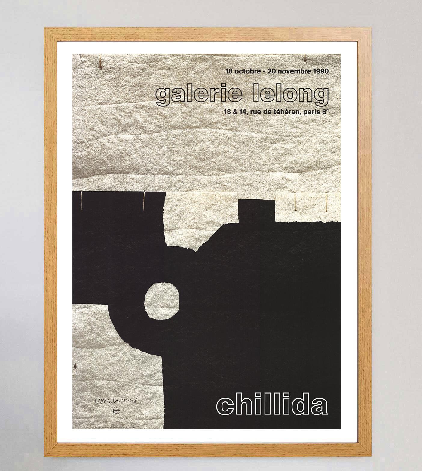 1990 Eduardo Chillida - Galerie Lelong Poster originale d'epoca In condizioni buone in vendita a Winchester, GB