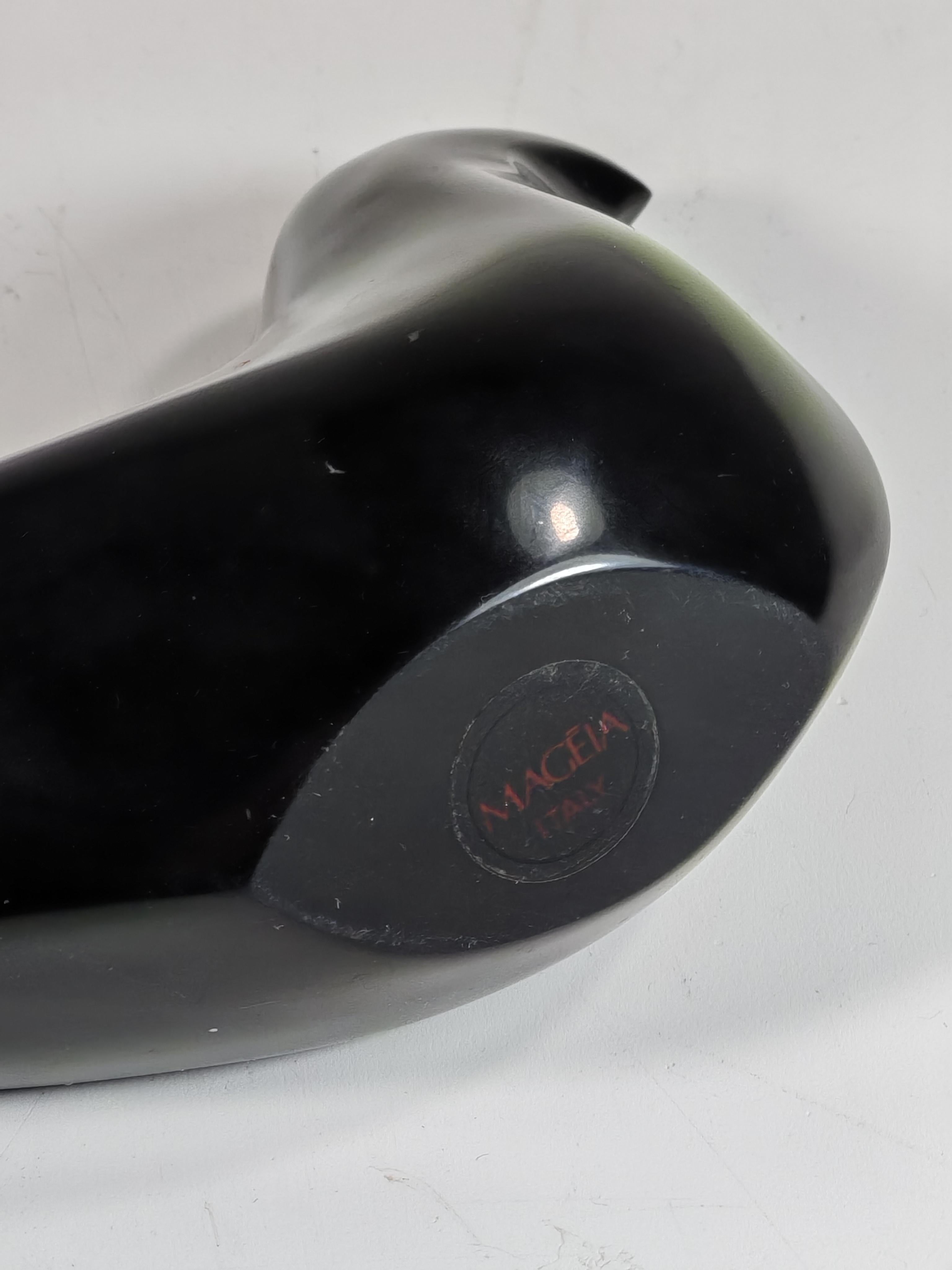 1990 Giulio Lazzotti Mageia, Vogelskulptur aus schwarzem Marmor, italienisches Design im Angebot 4