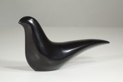1990 Giulio Lazzotti Mageia Italian Design Black Marble Bird Sculpture