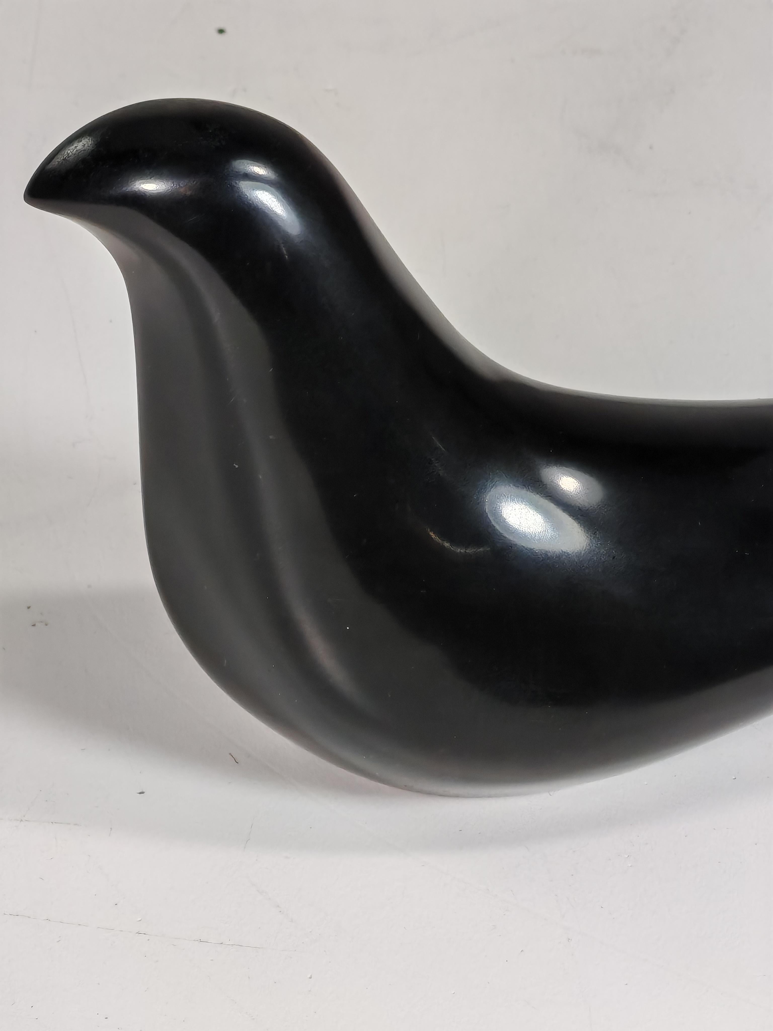 1990 Giulio Lazzotti Mageia, Vogelskulptur aus schwarzem Marmor, italienisches Design im Angebot 2