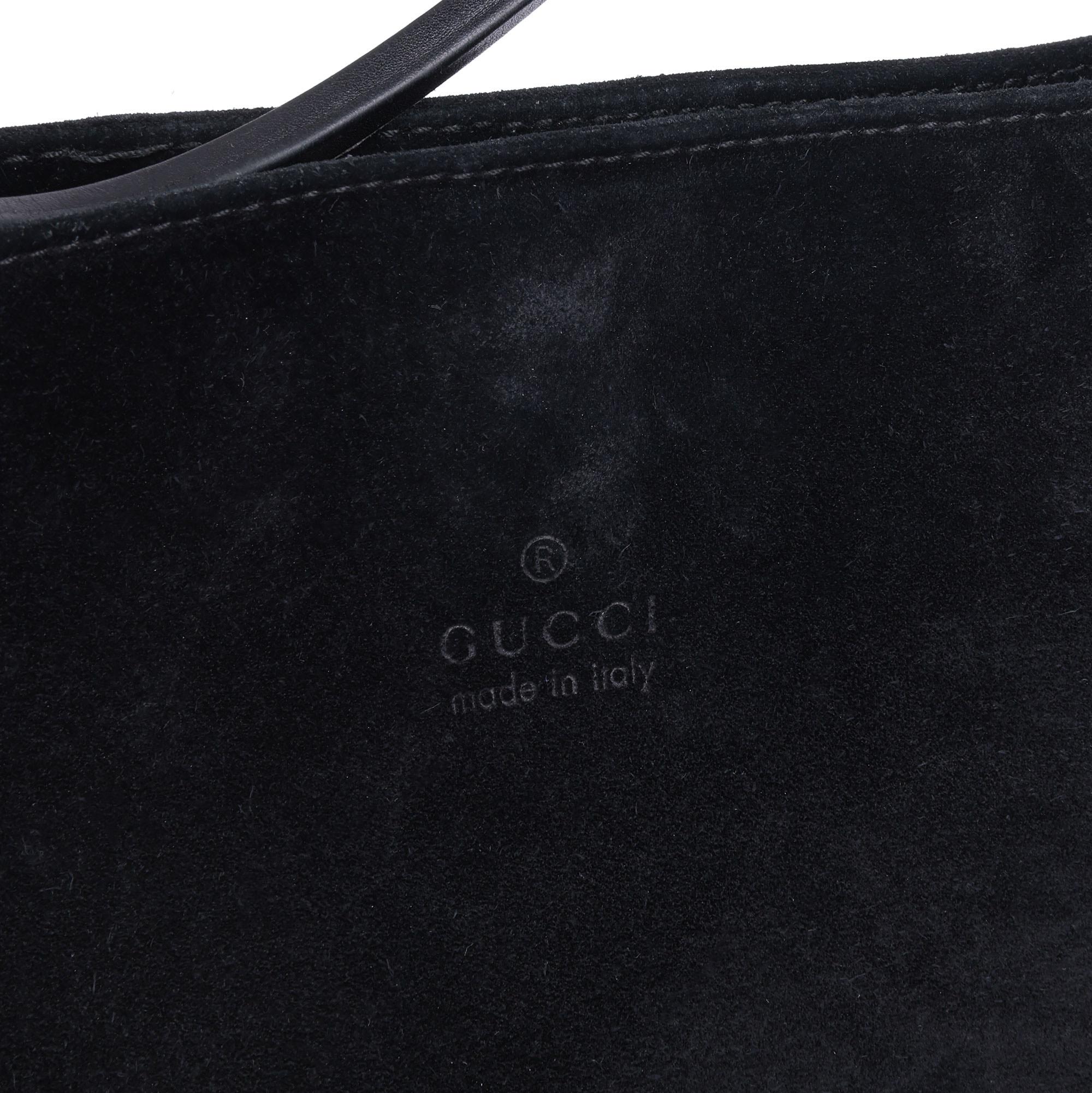 1990 Gucci Black Suede Vintage Shoulder Bag 2