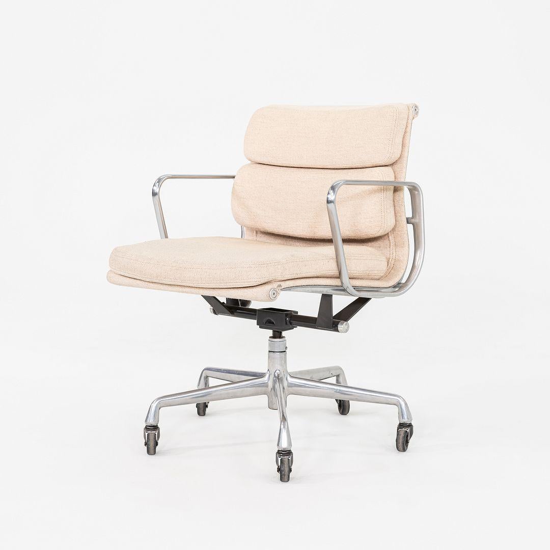 1990 Herman Miller Eames Aluminium Pad Management-Schreibtischstuhl in Hopsack-Stoff (amerikanisch) im Angebot