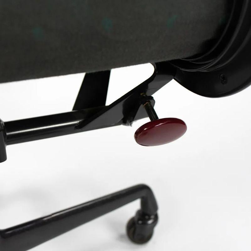 1990 Herman Miller Eames Soft Pad Executive Desk Chair w Dark Postmodern Fabric For Sale 3