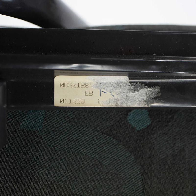 American 1990 Herman Miller Eames Soft Pad Executive Desk Chair w Dark Postmodern Fabric For Sale