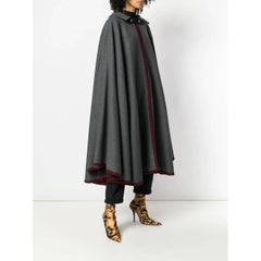 1990s Hermès Grey Long Cape