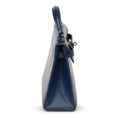 1990 Hermes Marine Box Kalbsleder Vintage Kelly 15cm Sellier
