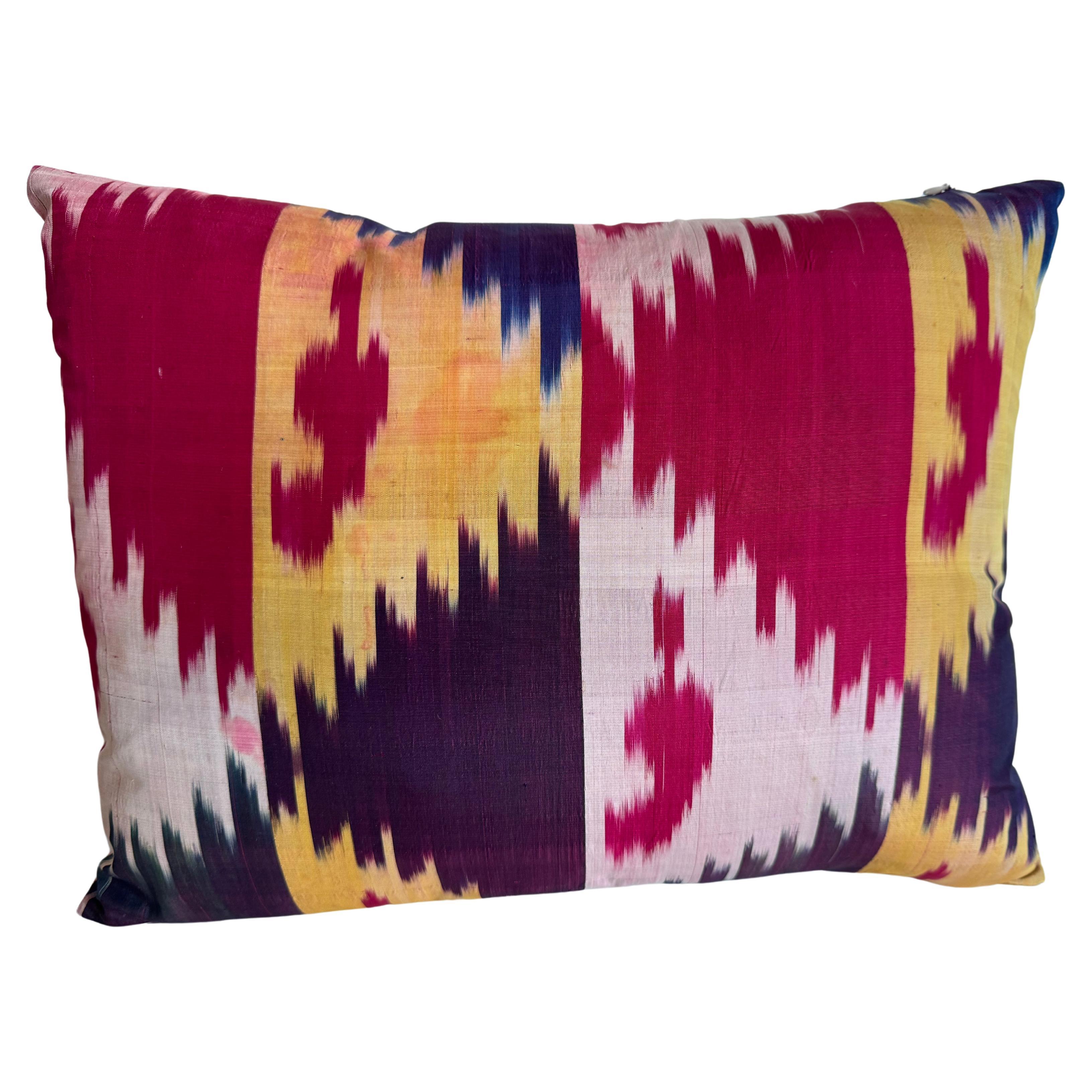 Coussin Ikat 1990 15 X 12 en vente