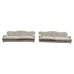 1990 IPE Visionaire Italian Serpentine Back Monumental Sofa, Set of 2