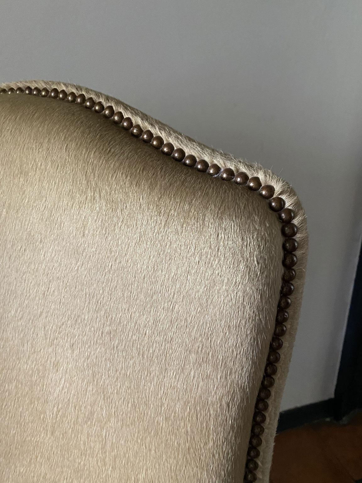1990 Italy Postmodern Blond Cow Leather Armachair For Sale 5