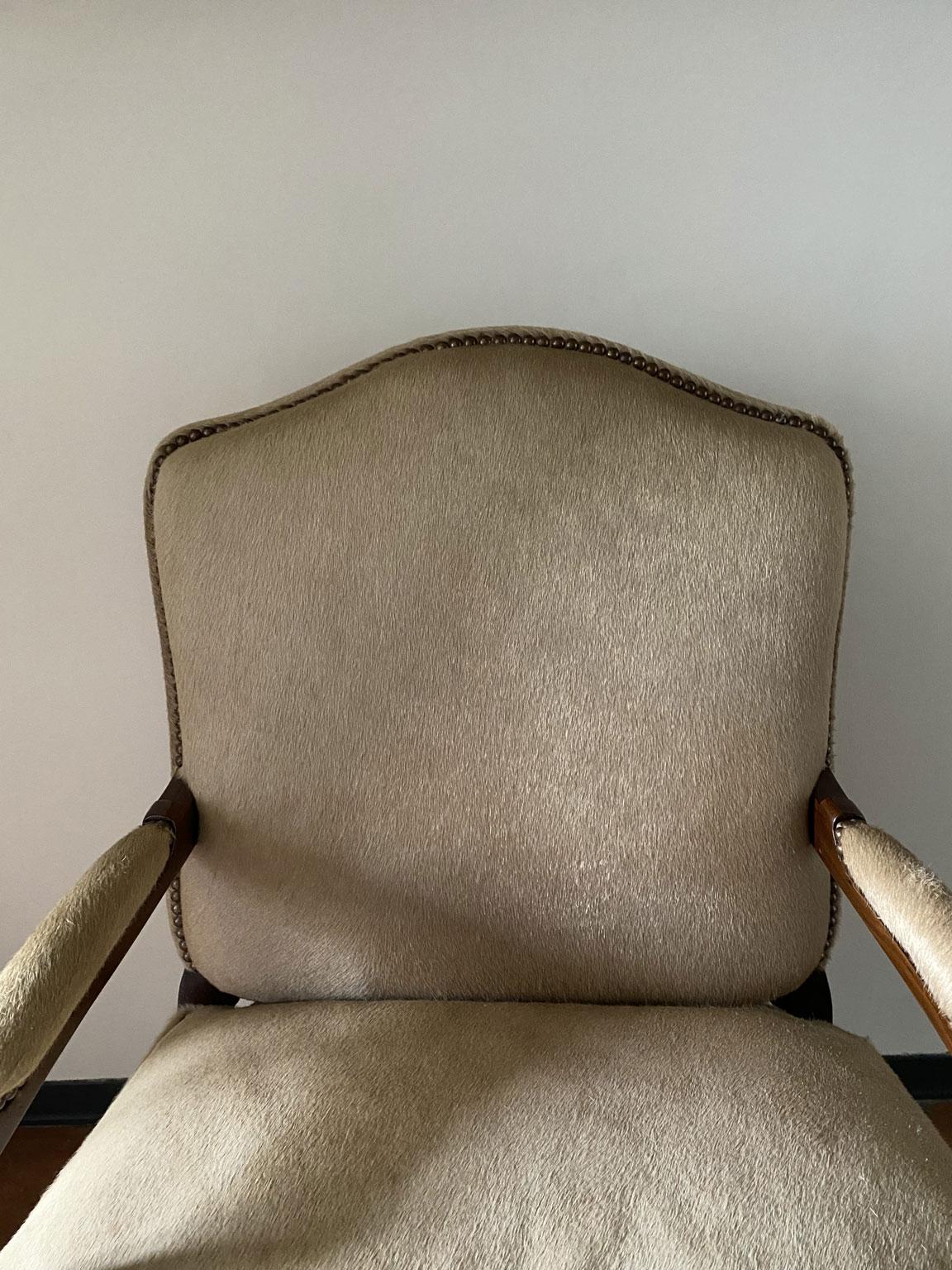 1990 Italy Postmodern Blond Cow Leather Armachair For Sale 9